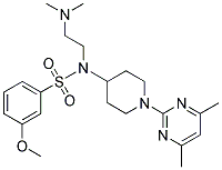 N-[2-(DIMETHYLAMINO)ETHYL]-N-[1-(4,6-DIMETHYLPYRIMIDIN-2-YL)PIPERIDIN-4-YL]-3-METHOXYBENZENESULFONAMIDE Struktur