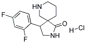 4-(2,4-DIFLUOROPHENYL)-2,7-DIAZASPIRO[4.5]DECAN-1-ONE HYDROCHLORIDE Struktur