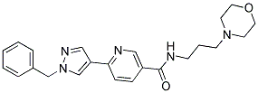 6-(1-BENZYL-1H-PYRAZOL-4-YL)-N-(3-MORPHOLIN-4-YL-PROPYL)-NICOTINAMIDE Struktur