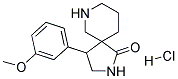 4-(3-METHOXYPHENYL)-2,7-DIAZASPIRO[4.5]DECAN-1-ONE HYDROCHLORIDE Struktur