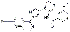 3-METHOXY-N-(2-(1-[2-(TRIFLUOROMETHYL)-1,6-NAPHTHYRIDIN-5-YL]-1H-PYRAZOL-4-YL)PHENYL)BENZAMIDE Struktur