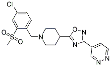 4-(5-(1-[4-CHLORO-2-(METHYLSULFONYL)BENZYL]PIPERIDIN-4-YL)-1,2,4-OXADIAZOL-3-YL)PYRIDAZINE Struktur