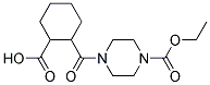 4-(2-CARBOXY-CYCLOHEXANECARBONYL)-PIPERAZINE-1-CARBOXYLIC ACID ETHYL ESTER Struktur