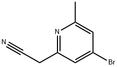 (4-BROMO-6-METHYL-PYRIDIN-2-YL)-ACETONITRILE Struktur