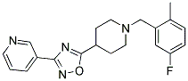 3-(5-[1-(5-FLUORO-2-METHYLBENZYL)PIPERIDIN-4-YL]-1,2,4-OXADIAZOL-3-YL)PYRIDINE Struktur