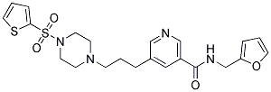 N-(2-FURYLMETHYL)-5-(3-[4-(2-THIENYLSULFONYL)PIPERAZIN-1-YL]PROPYL)NICOTINAMIDE Struktur