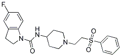 5-FLUORO-N-(1-[2-(PHENYLSULFONYL)ETHYL]PIPERIDIN-4-YL)INDOLINE-1-CARBOXAMIDE Struktur