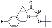 2-(TERT-BUTOXYCARBONYL)-6-FLUORO-1A,2,3,7B-TETRAHYDRO-1H-CYCLOPROPA[C]ISOQUINOLINE-1A-CARBOXYLIC ACID Struktur