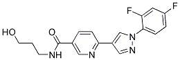 6-[1-(2,4-DIFLUOROPHENYL)-1H-PYRAZOL-4-YL]-N-(3-HYDROXYPROPYL)NICOTINAMIDE Struktur