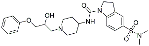 5-[(DIMETHYLAMINO)SULFONYL]-N-[1-(2-HYDROXY-3-PHENOXYPROPYL)PIPERIDIN-4-YL]INDOLINE-1-CARBOXAMIDE Struktur