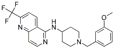 N-[1-(3-METHOXYBENZYL)PIPERIDIN-4-YL]-2-(TRIFLUOROMETHYL)-1,6-NAPHTHYRIDIN-5-AMINE Struktur