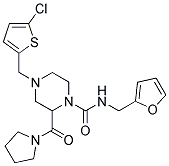 4-[(5-CHLORO-2-THIENYL)METHYL]-N-(2-FURYLMETHYL)-2-(PYRROLIDIN-1-YLCARBONYL)PIPERAZINE-1-CARBOXAMIDE Struktur