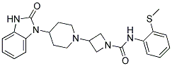 N-[2-(METHYLTHIO)PHENYL]-3-[4-(2-OXO-2,3-DIHYDRO-1H-BENZIMIDAZOL-1-YL)PIPERIDIN-1-YL]AZETIDINE-1-CARBOXAMIDE Struktur