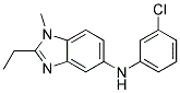 (3-CHLORO-PHENYL)-(2-ETHYL-1-METHYL-1H-BENZOIMIDAZOL-5-YL)-AMINE Struktur