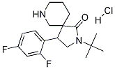 2-TERT-BUTYL-4-(2,4-DIFLUOROPHENYL)-2,7-DIAZASPIRO[4.5]DECAN-1-ONE HYDROCHLORIDE Struktur