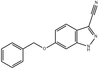 6-BENZYLOXY-1H-INDAZOLE-3-CARBONITRILE Struktur