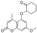 7-METHOXY-4-METHYL-5-(2-OXO-CYCLOHEXYLOXY)-CHROMEN-2-ONE Struktur