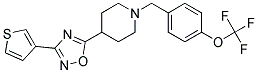 4-[3-(3-THIENYL)-1,2,4-OXADIAZOL-5-YL]-1-[4-(TRIFLUOROMETHOXY)BENZYL]PIPERIDINE Struktur