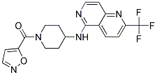 N-[1-(ISOXAZOL-5-YLCARBONYL)PIPERIDIN-4-YL]-2-(TRIFLUOROMETHYL)-1,6-NAPHTHYRIDIN-5-AMINE Struktur