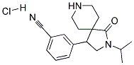 3-(2-ISOPROPYL-1-OXO-2,8-DIAZASPIRO[4.5]DECAN-4-YL)BENZONITRILE HYDROCHLORIDE Struktur