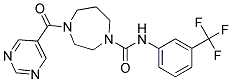 4-(PYRIMIDIN-5-YLCARBONYL)-N-[3-(TRIFLUOROMETHYL)PHENYL]-1,4-DIAZEPANE-1-CARBOXAMIDE Struktur