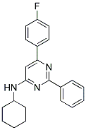 N-CYCLOHEXYL-6-(4-FLUOROPHENYL)-2-PHENYLPYRIMIDIN-4-AMINE Struktur