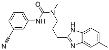 N'-(3-CYANOPHENYL)-N-METHYL-N-[3-(5-METHYL-1H-BENZIMIDAZOL-2-YL)PROPYL]UREA Struktur