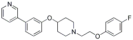 3-[3-((1-[2-(4-FLUOROPHENOXY)ETHYL]PIPERIDIN-4-YL)OXY)PHENYL]PYRIDINE Struktur