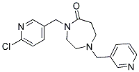 4-[(6-CHLOROPYRIDIN-3-YL)METHYL]-1-(PYRIDIN-3-YLMETHYL)-1,4-DIAZEPAN-5-ONE Struktur