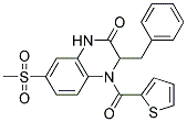 3-BENZYL-7-(METHYLSULFONYL)-4-(THIEN-2-YLCARBONYL)-3,4-DIHYDROQUINOXALIN-2(1H)-ONE Struktur