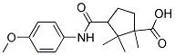 3-(4-METHOXY-PHENYLCARBAMOYL)-1,2,2-TRIMETHYL-CYCLOPENTANECARBOXYLIC ACID Struktur