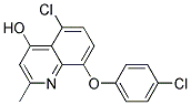 5-CHLORO-8-(4-CHLOROPHENOXY)-2-METHYLQUINOLIN-4-OL Struktur