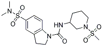 5-[(DIMETHYLAMINO)SULFONYL]-N-[1-(METHYLSULFONYL)PIPERIDIN-3-YL]INDOLINE-1-CARBOXAMIDE Struktur