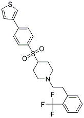 4-([4-(3-THIENYL)PHENYL]SULFONYL)-1-(2-[2-(TRIFLUOROMETHYL)PHENYL]ETHYL)PIPERIDINE Struktur