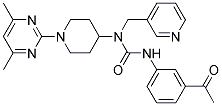 N'-(3-ACETYLPHENYL)-N-[1-(4,6-DIMETHYLPYRIMIDIN-2-YL)PIPERIDIN-4-YL]-N-(PYRIDIN-3-YLMETHYL)UREA Struktur