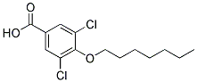 3,5-DICHLORO-4-(HEPTYLOXY)BENZOIC ACID Struktur