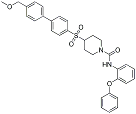 4-([4'-(METHOXYMETHYL)BIPHENYL-4-YL]SULFONYL)-N-(2-PHENOXYPHENYL)PIPERIDINE-1-CARBOXAMIDE Struktur