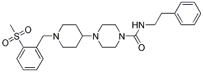 4-(1-[2-(METHYLSULFONYL)BENZYL]PIPERIDIN-4-YL)-N-(2-PHENYLETHYL)PIPERAZINE-1-CARBOXAMIDE Struktur