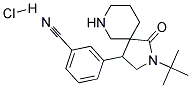 3-(2-TERT-BUTYL-1-OXO-2,7-DIAZASPIRO[4.5]DECAN-4-YL)BENZONITRILE HYDROCHLORIDE Struktur