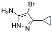 4-BROMO-5-CYCLOPROPYL-2H-PYRAZOL-3-YLAMINE Struktur