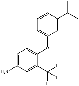 4-(3-ISOPROPYLPHENOXY)-3-(TRIFLUOROMETHYL)ANILINE Struktur