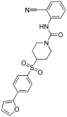 N-(2-CYANOPHENYL)-4-([4-(2-FURYL)PHENYL]SULFONYL)PIPERIDINE-1-CARBOXAMIDE Struktur