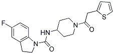 5-FLUORO-N-[1-(2-THIENYLACETYL)PIPERIDIN-4-YL]INDOLINE-1-CARBOXAMIDE Struktur