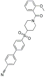 4'-([1-(2-METHOXYBENZOYL)PIPERIDIN-4-YL]SULFONYL)BIPHENYL-4-CARBONITRILE Struktur