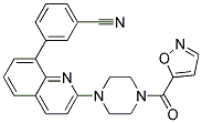 3-(2-[4-(ISOXAZOL-5-YLCARBONYL)PIPERAZIN-1-YL]QUINOLIN-8-YL)BENZONITRILE Struktur