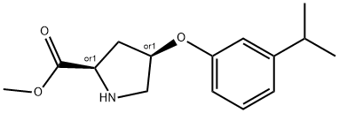 METHYL (2S,4S)-4-(3-ISOPROPYLPHENOXY)-2-PYRROLIDINECARBOXYLATE Struktur