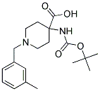 4-(TERT-BUTOXYCARBONYLAMINO)-1-(3-METHYLBENZYL)PIPERIDINE-4-CARBOXYLIC ACID Struktur