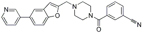 3-((4-[(5-PYRIDIN-3-YL-1-BENZOFURAN-2-YL)METHYL]PIPERAZIN-1-YL)CARBONYL)BENZONITRILE Struktur