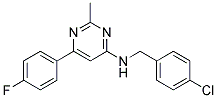 N-(4-CHLOROBENZYL)-6-(4-FLUOROPHENYL)-2-METHYLPYRIMIDIN-4-AMINE Struktur