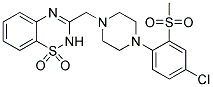 3-((4-[4-CHLORO-2-(METHYLSULFONYL)PHENYL]PIPERAZIN-1-YL)METHYL)-2H-1,2,4-BENZOTHIADIAZINE 1,1-DIOXIDE Struktur